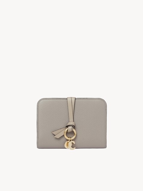 Alphabet bifold wallet in grained leather
