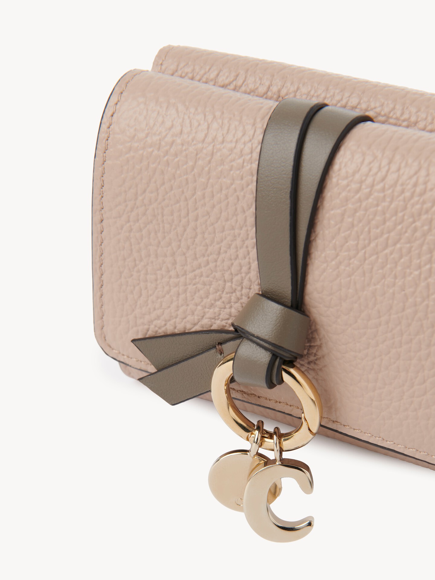 Mini Alphabet tri-fold in grained leather - 6
