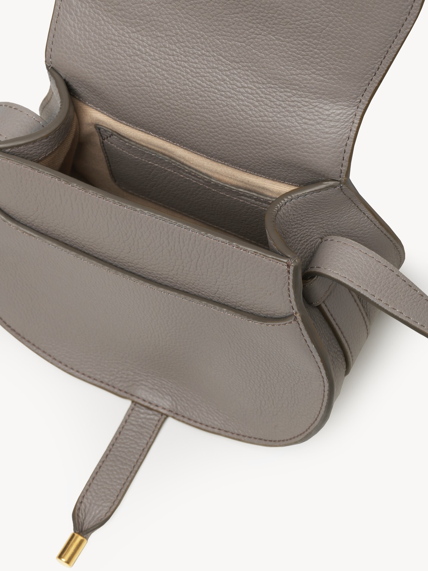 Small Marcie saddle bag in grained leather - 5
