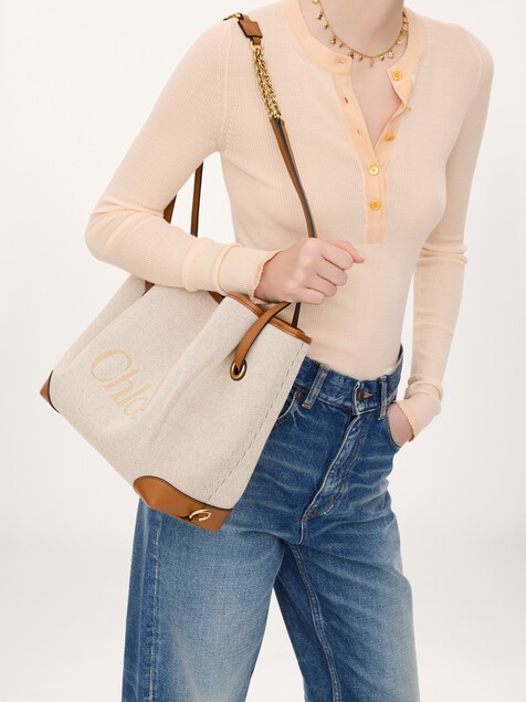 Chlo&eacute; Clover double carry bag in canvas