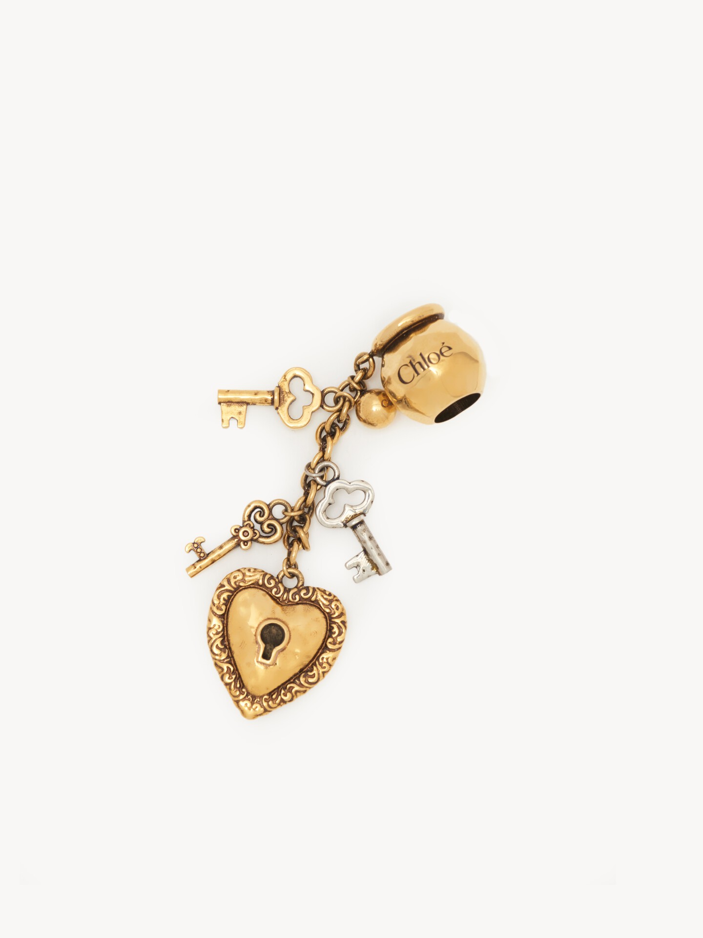 Sphere Key Dice charm for Bracelet bag in brass - 2