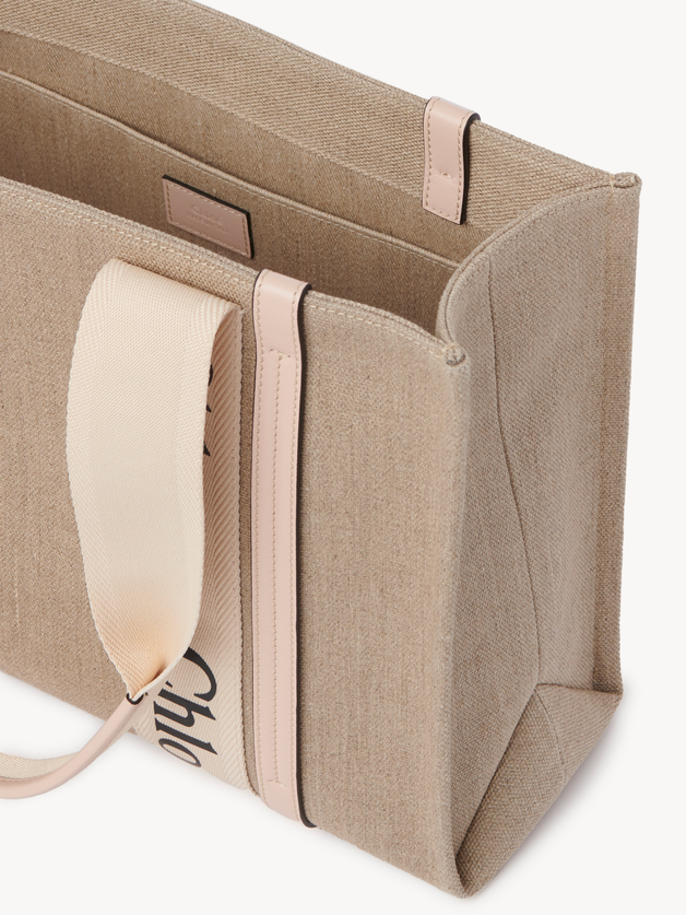 Woody tote bag in linen - 9