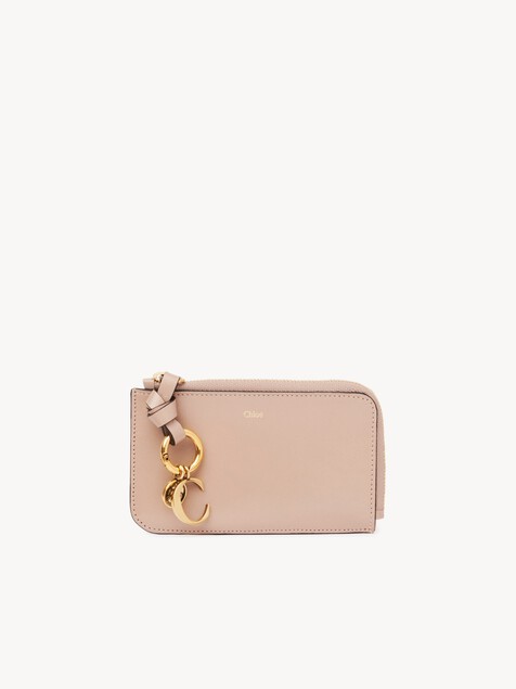 Alphabet wallet in shiny leather