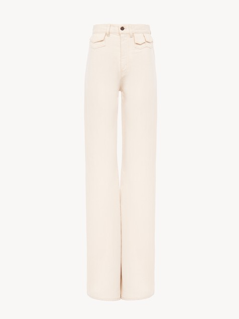 High-rise flare jeans in denim