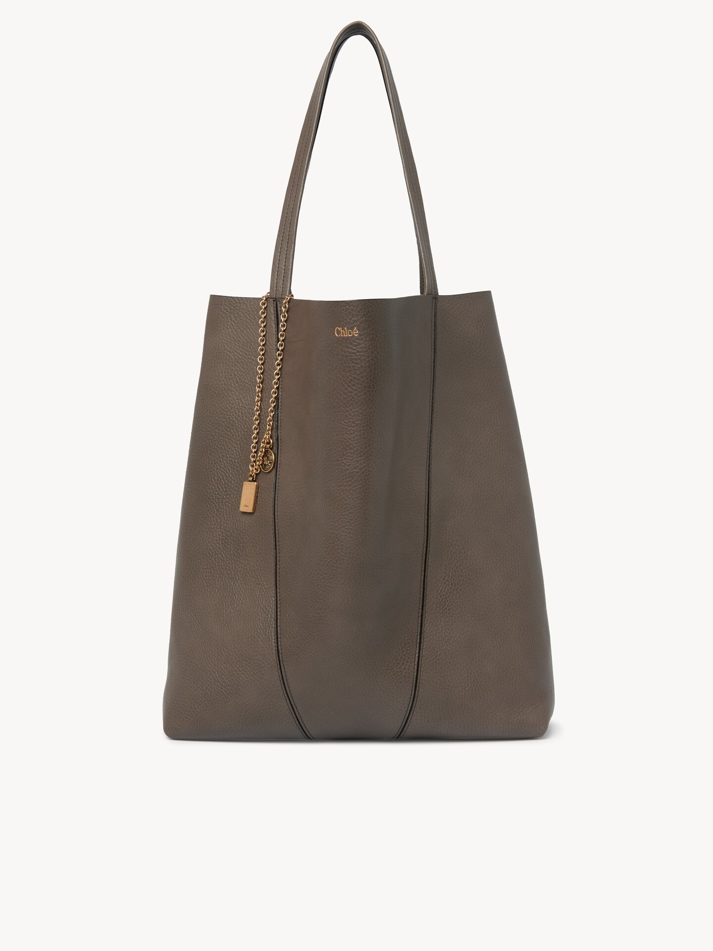 Large Chlo&eacute; Spin tote bag in grained leather - 2