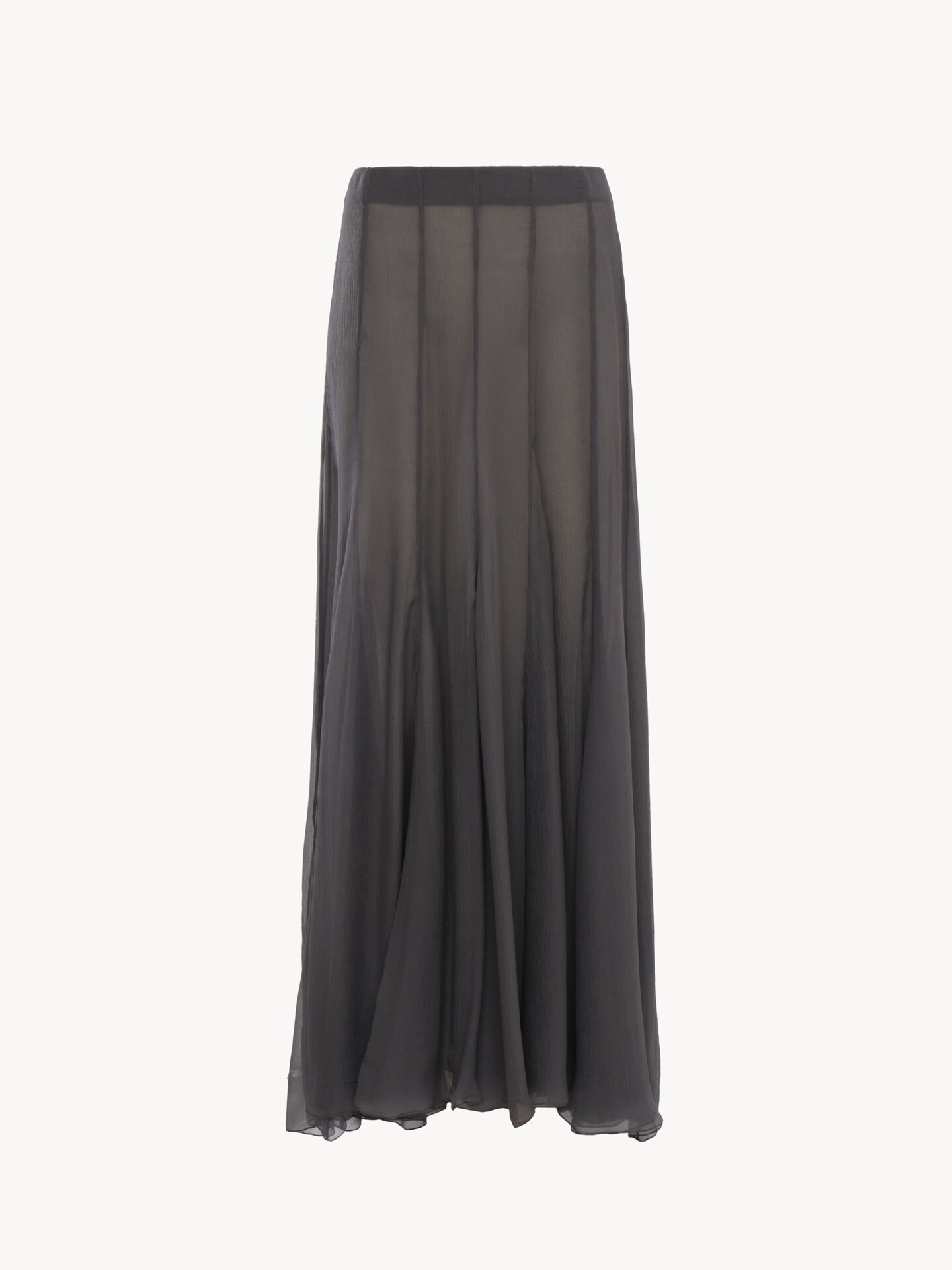 Fluid maxi skirt in silk mousseline - 2