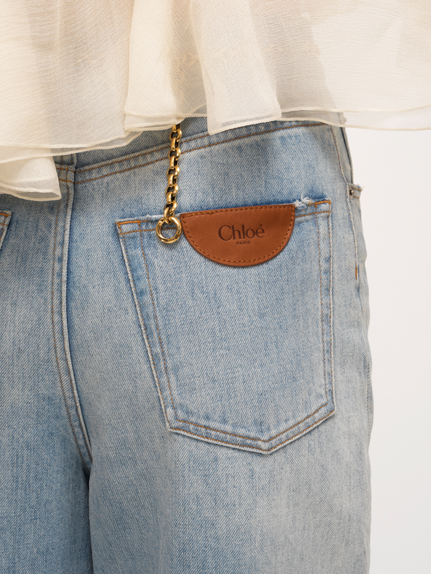 Wide-leg jeans in denim - 6