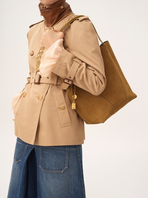 Chloé Spin tote bag in suede leather