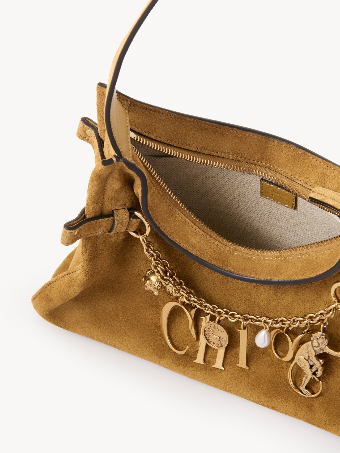 Chloé Charms hobo bag in suede leather - 7