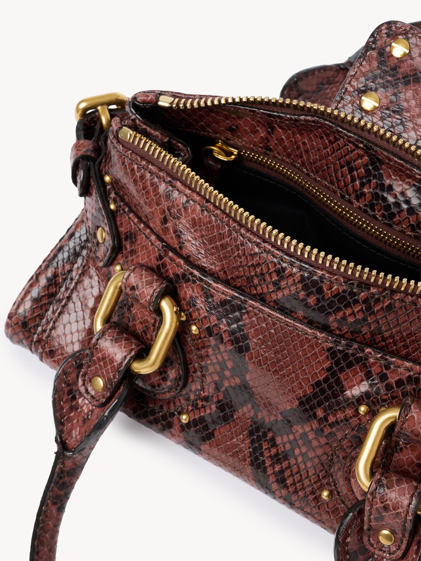 Small Paddington bag in python-effect leather - 6
