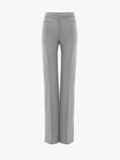 Tailored trousers in chin&eacute; wool