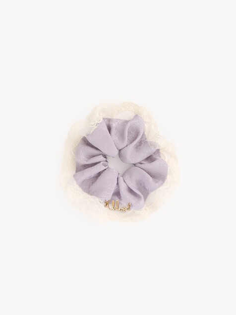 The Chlo&eacute; Poetic scrunchie in silk & lace