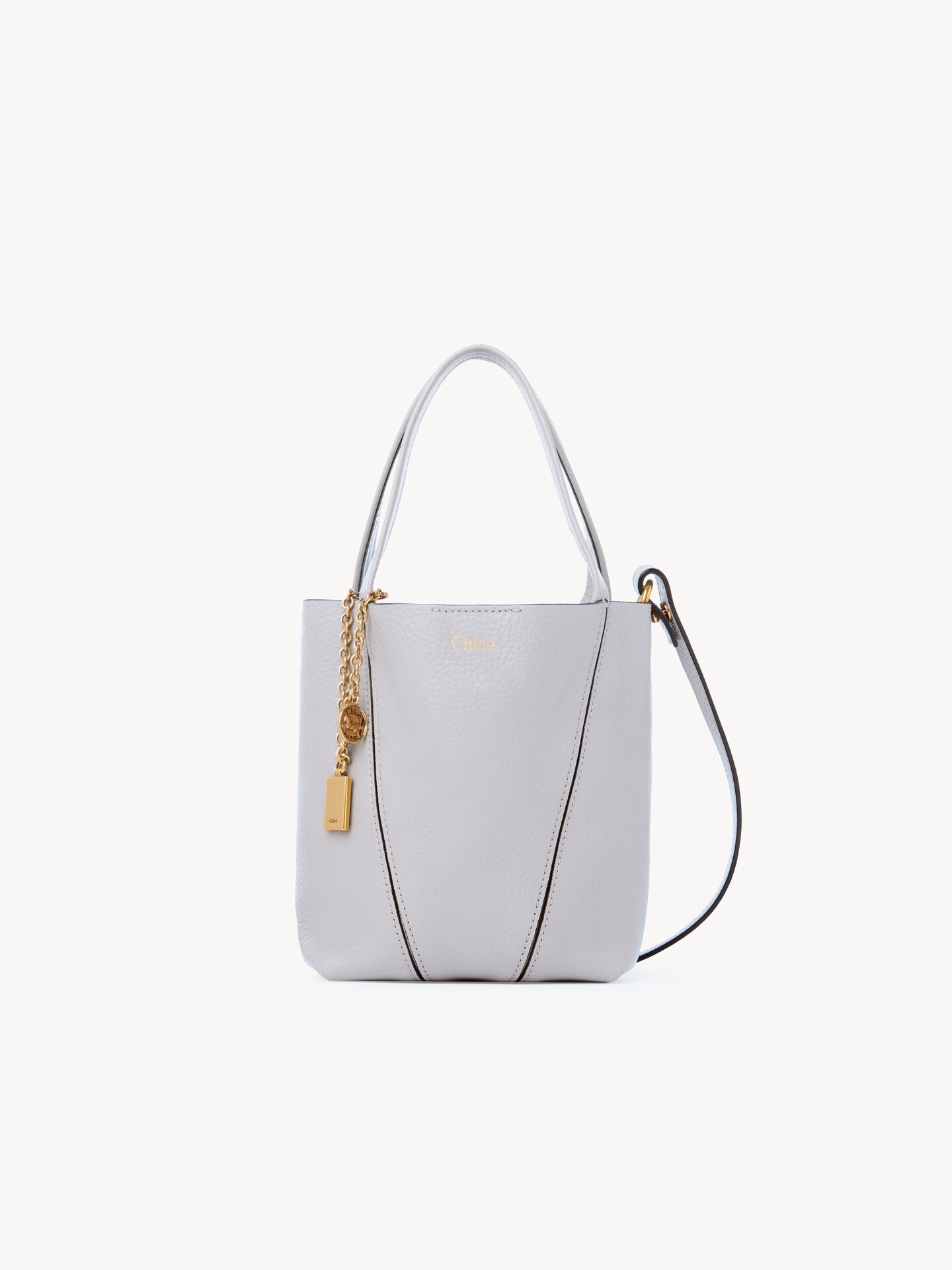 Small Chlo&eacute; Spin tote bag in grained leather - 1