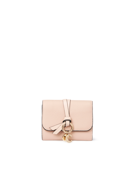 Small Alphabet tri-fold in grained leather
