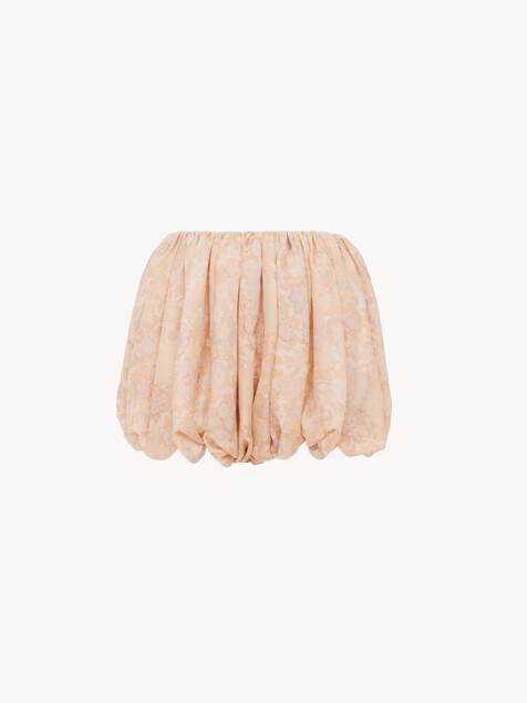 Mini bloomer shorts in silk charmeuse