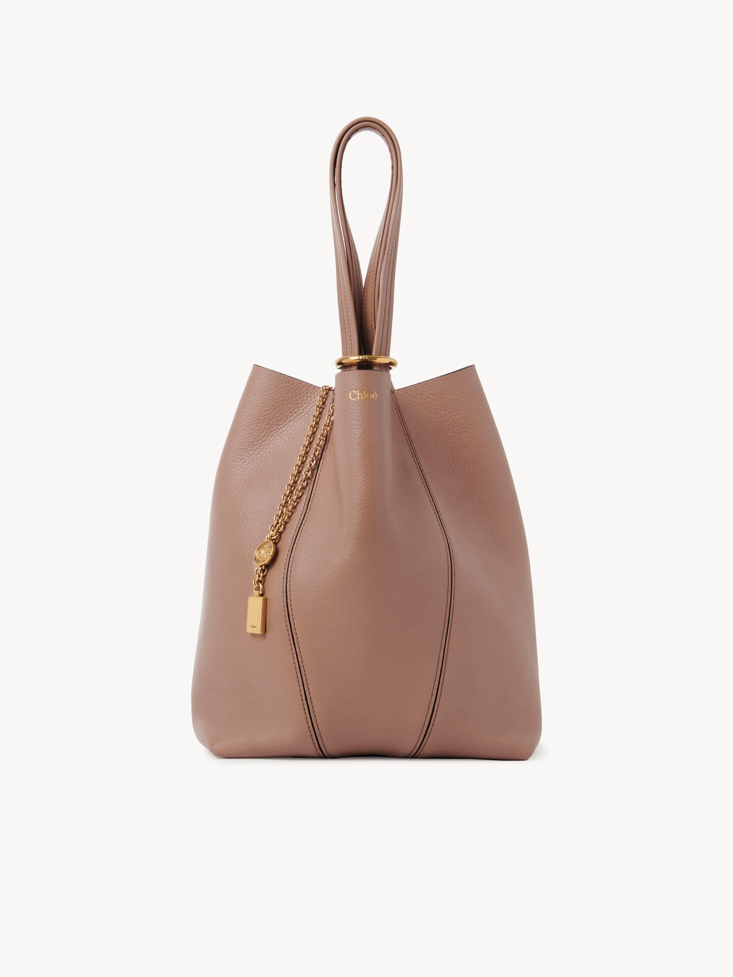 Chloé Spin tote bag in grained leather - 9