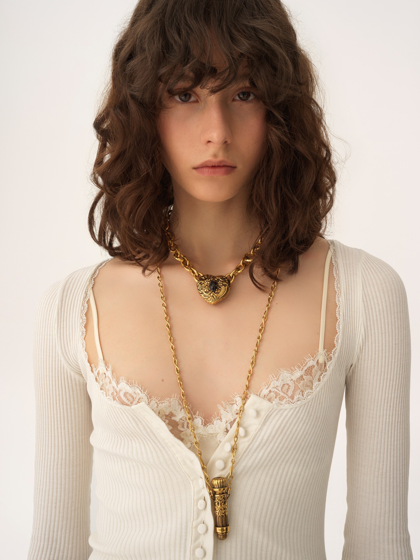 Scoop-neck fitted cardigan in cotton - 6