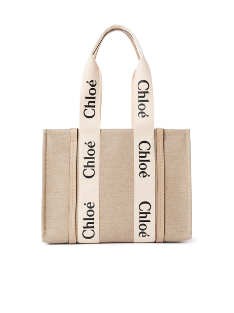 Woody tote bag in linen