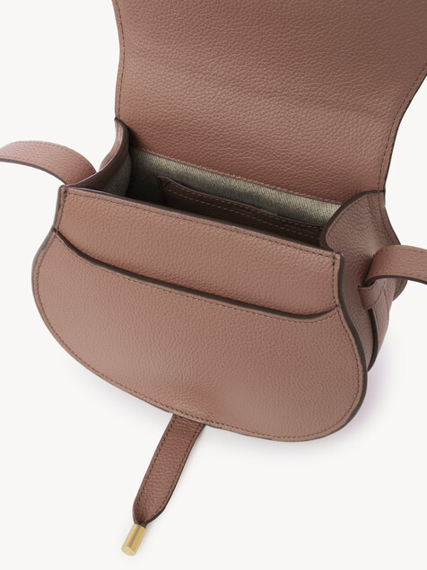 Small Marcie saddle bag in grained leather