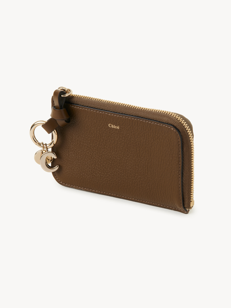 Alphabet wallet in grained leather