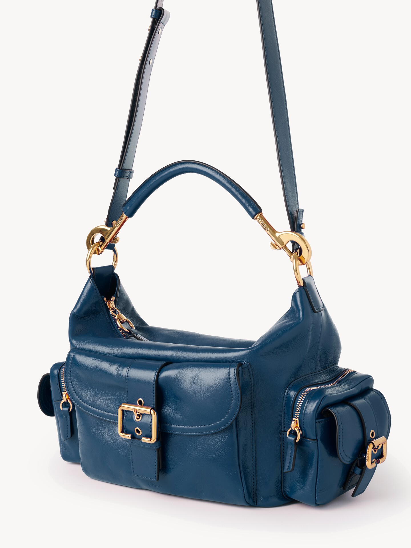 Camera bag in shiny leather - 7