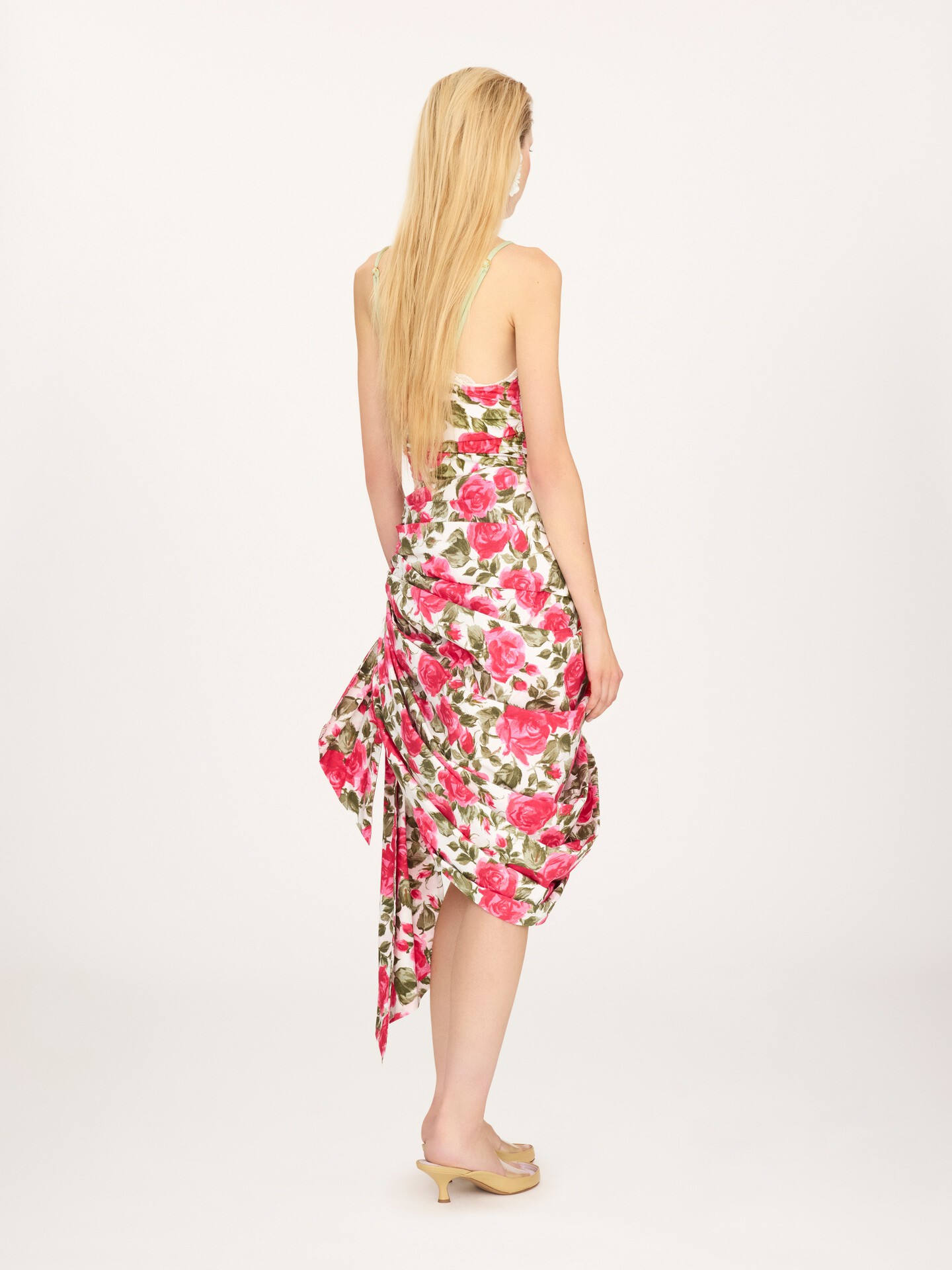 Knee-length wrap skirt in cotton poplin - 7