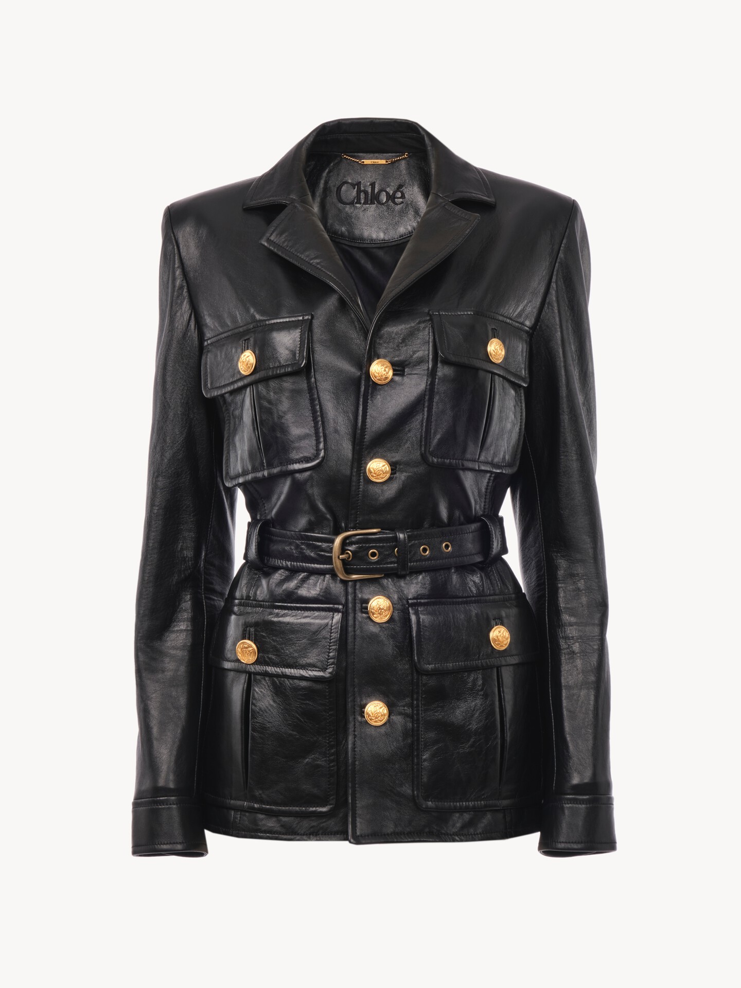 Utilitarian jacket in leather - 3