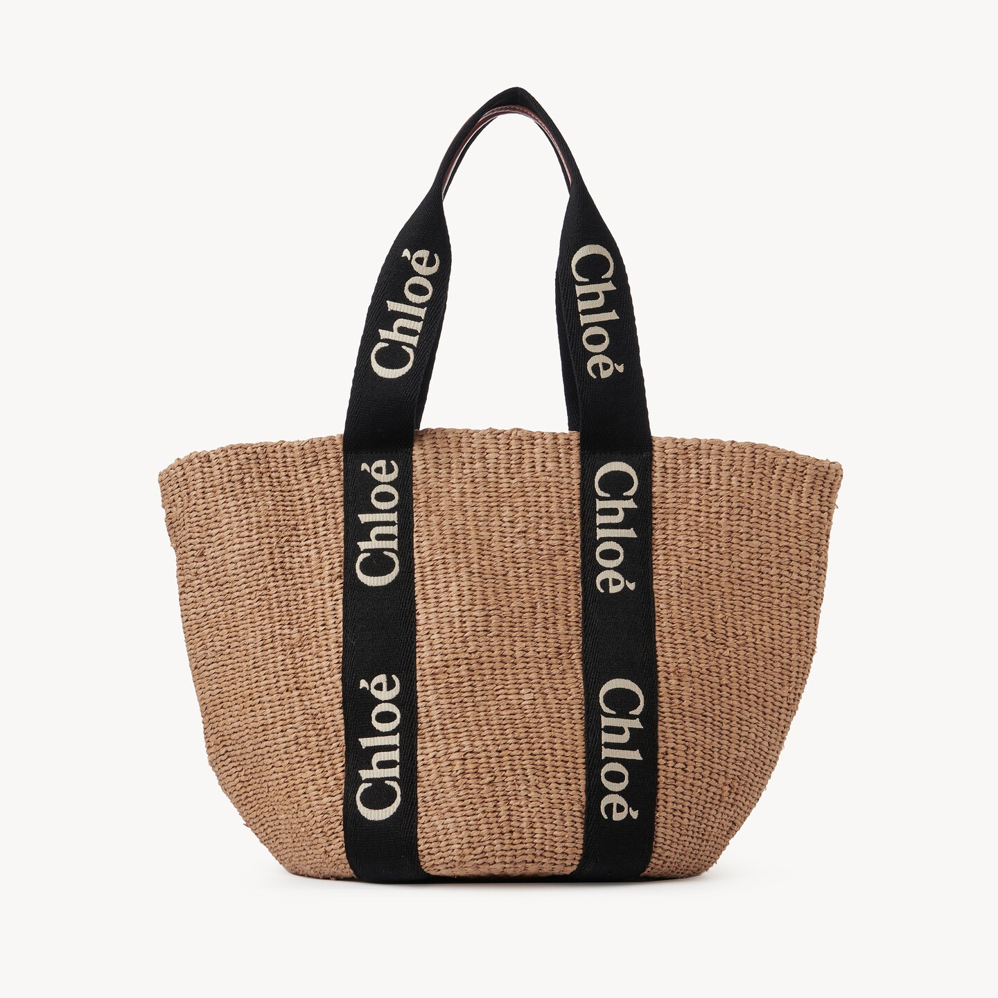 Large Woody tote bag in natural fibres - 8