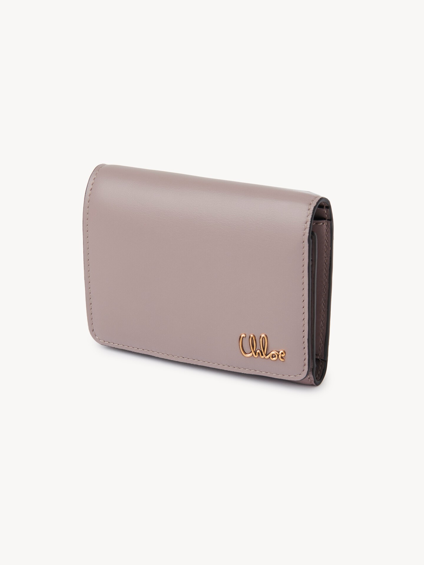Small Chloé Iconic tri-fold with coin pocket in shiny leather - 3