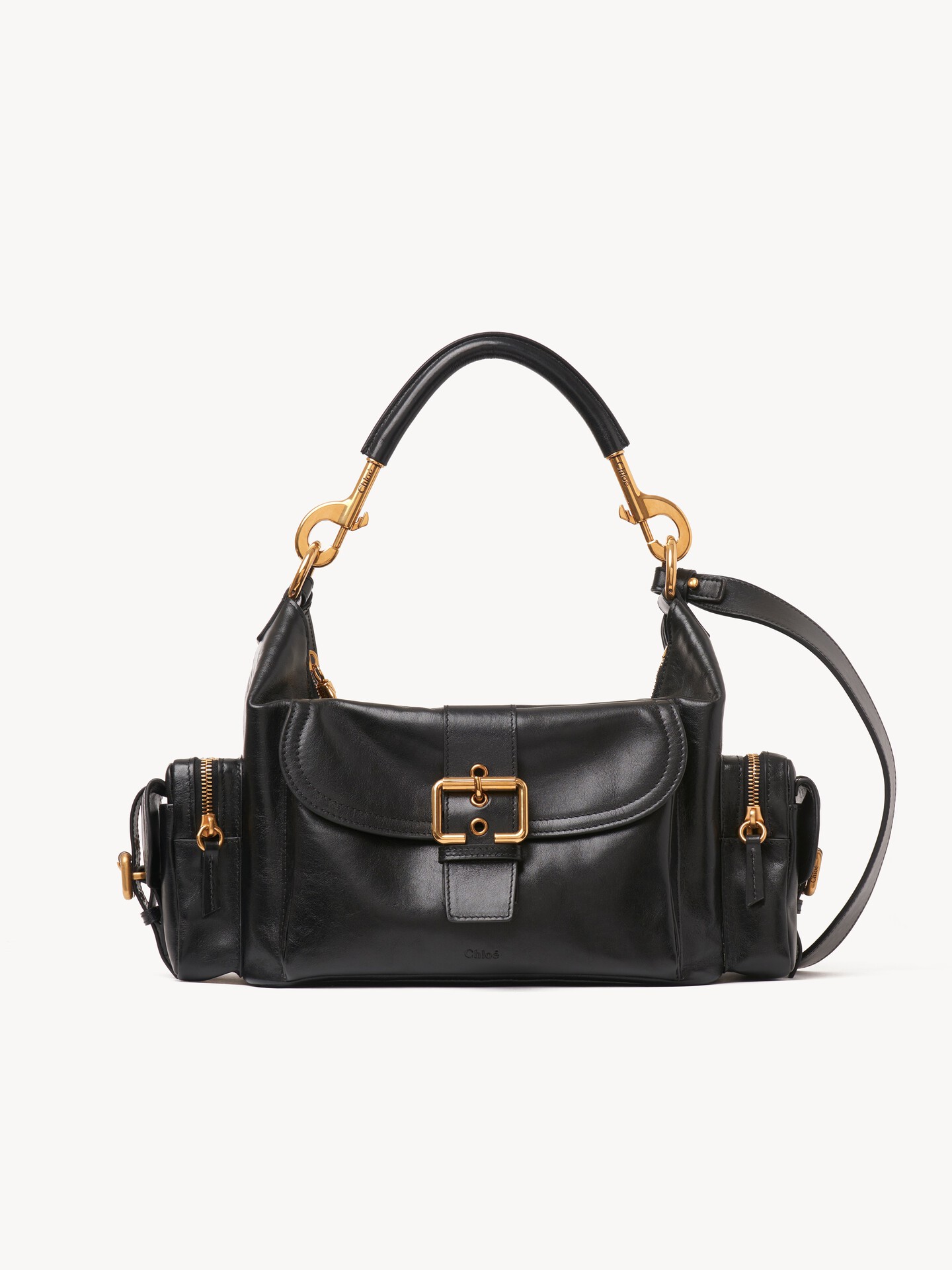 Camera bag in shiny leather - 1