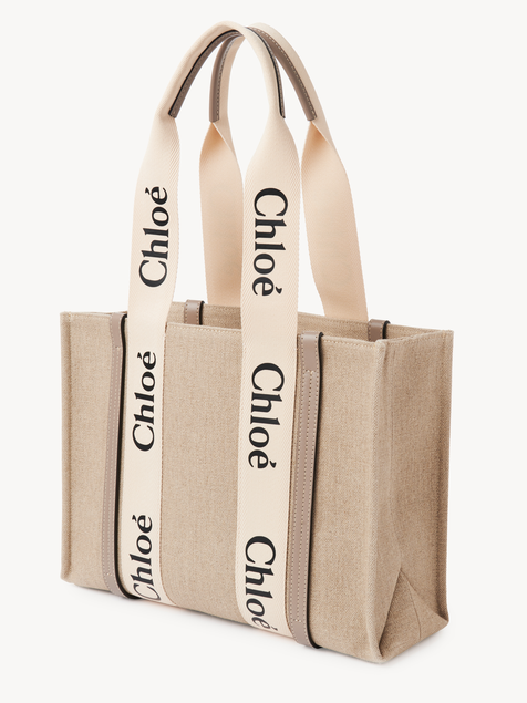 Woody tote bag in linen