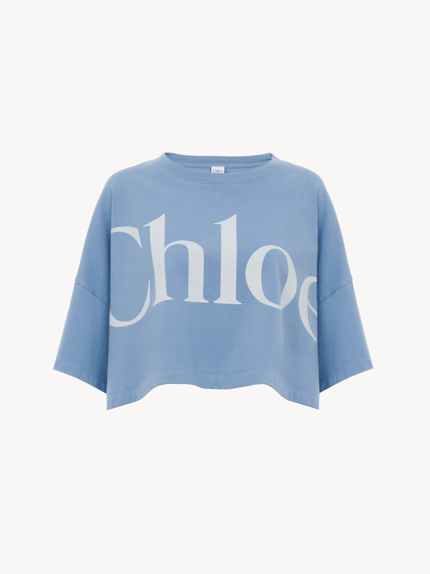 Cropped boxy logo T-shirt in cotton jersey - 2