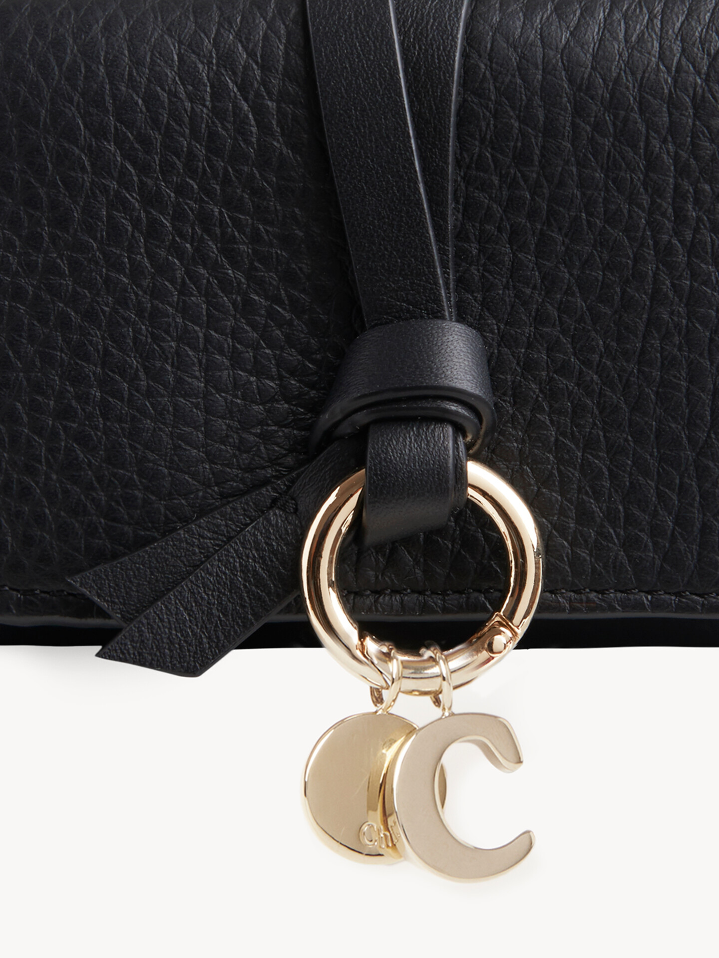 Mini Alphabet tri-fold in grained leather - 3