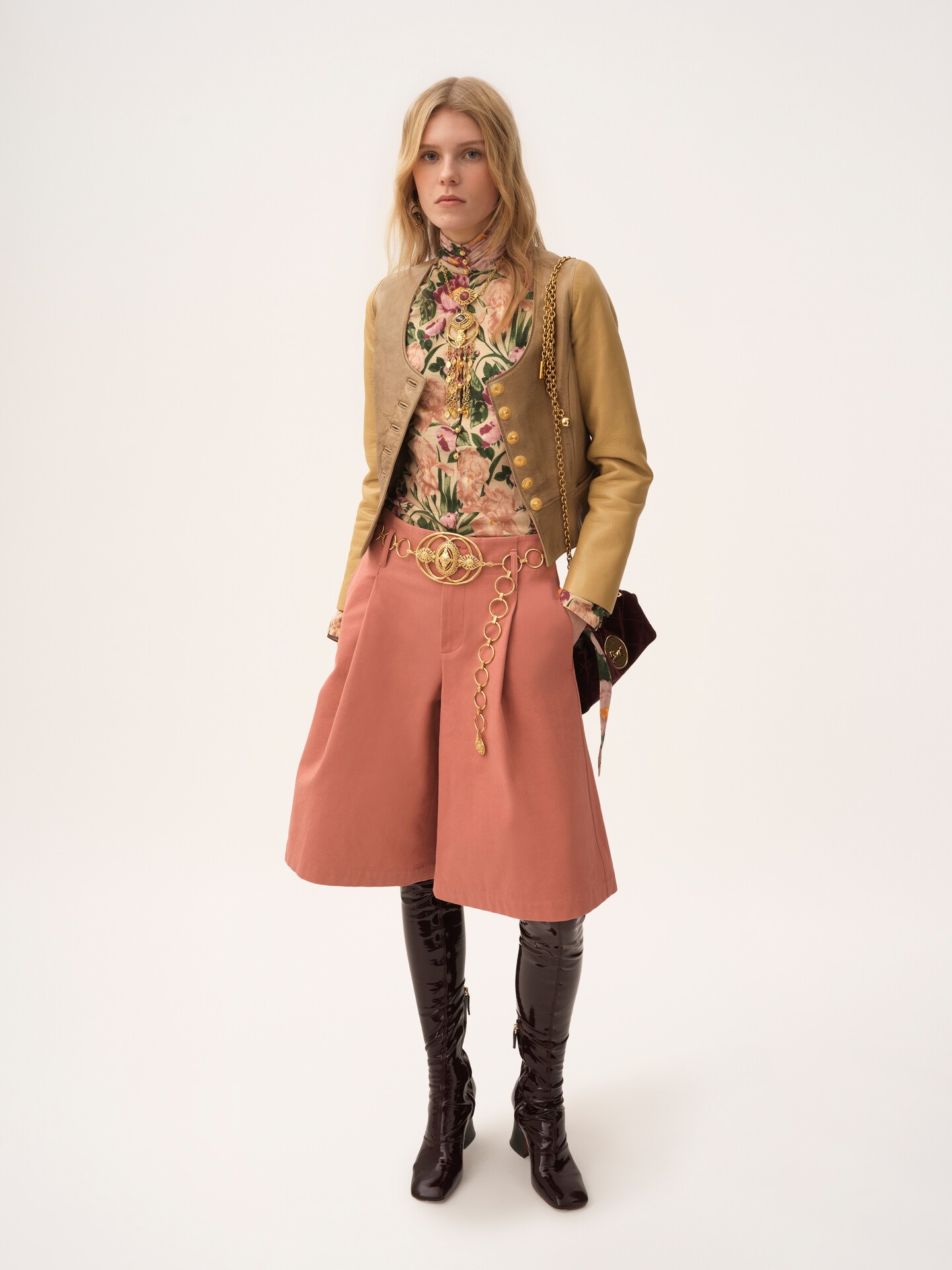 Small Chloé Heritage shoulder bag in velvet - 8