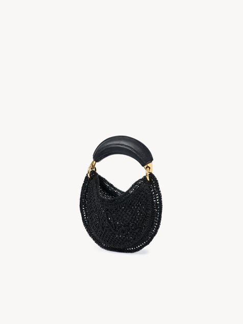 Mini Summer Banana hobo bag in glitter crochet