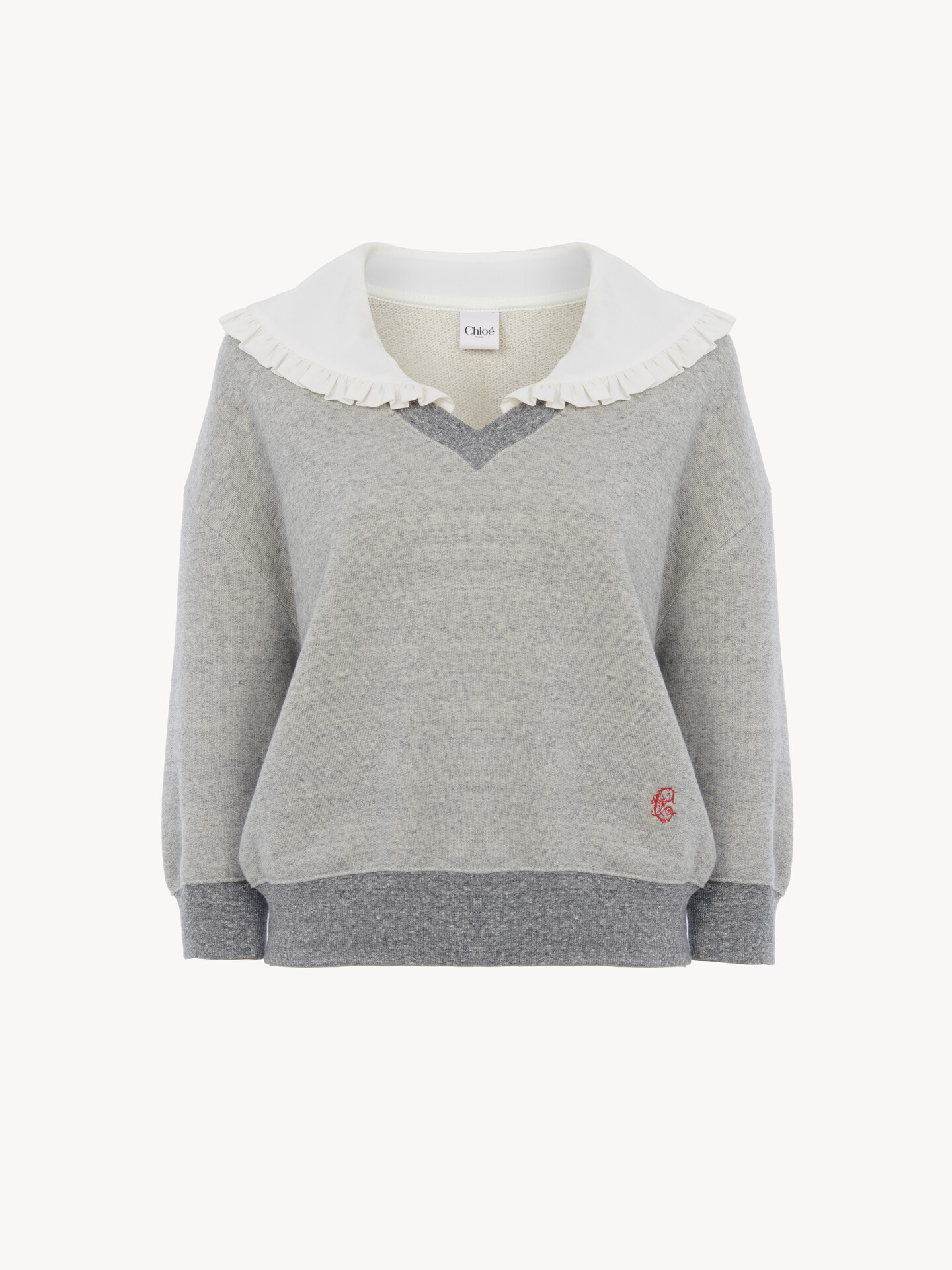 Collared jumper in chin&eacute; fleece - 2
