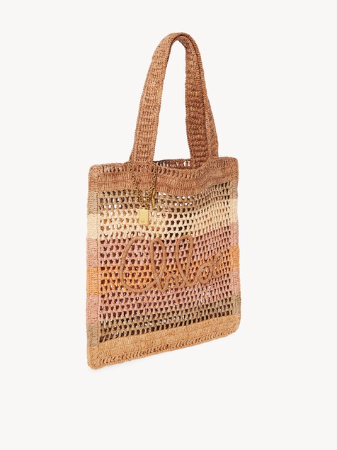 Summer Banana tote bag in raffia
