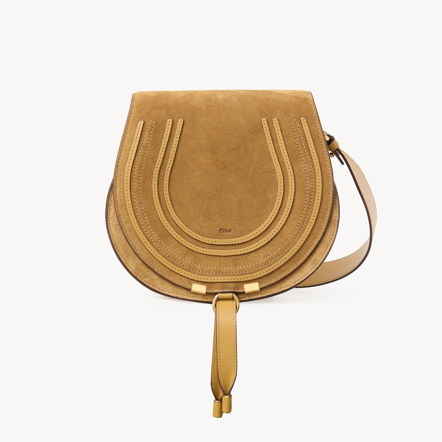 Marcie saddle bag in suede leather - 7