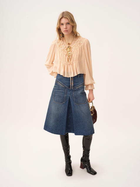 KUT3Knee-length skirt in denim