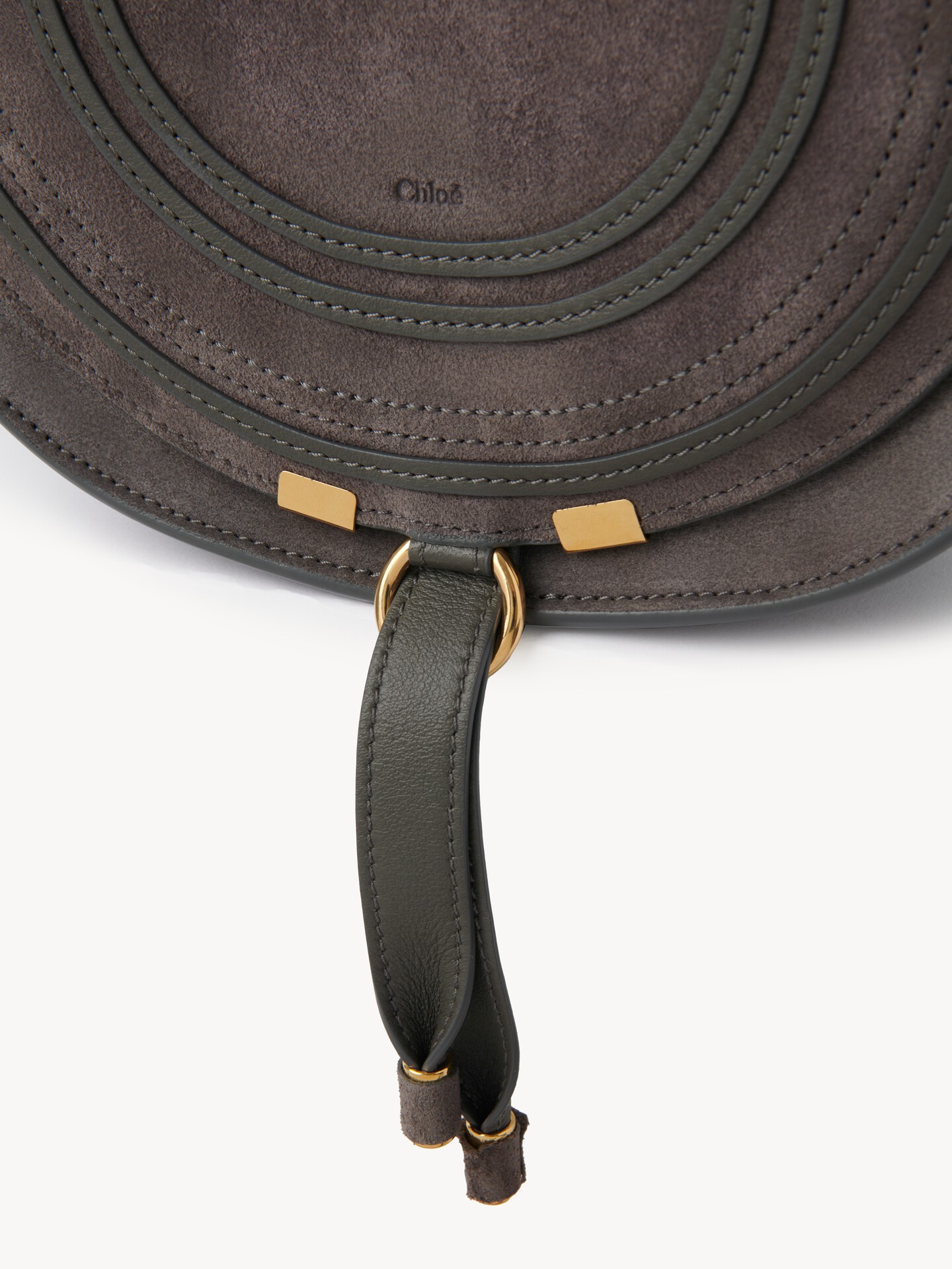 Marcie saddle bag in suede leather - 9