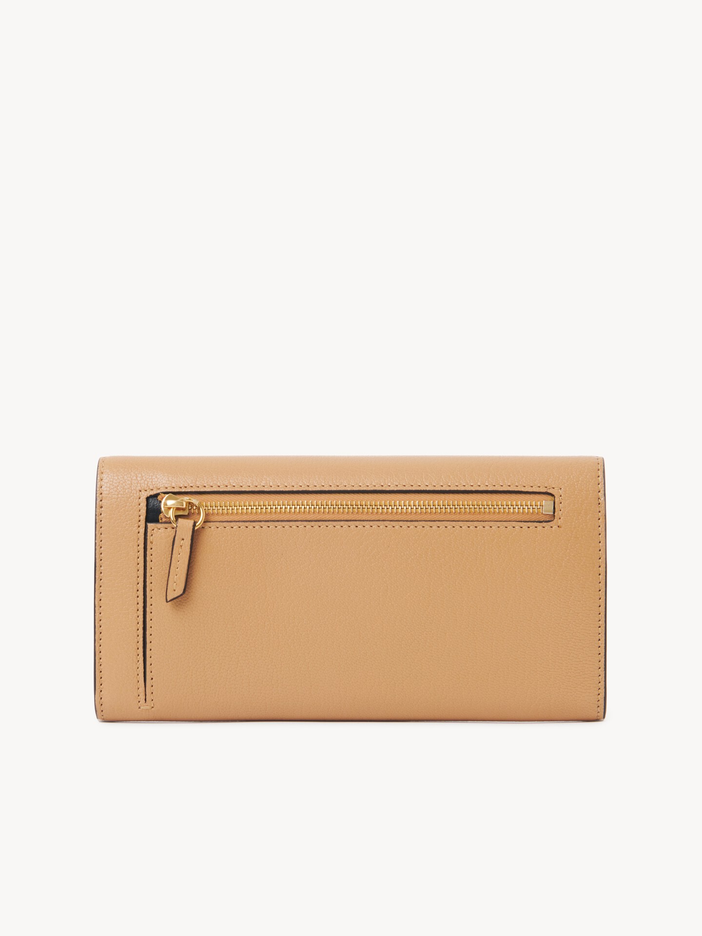 Envelope long wallet with flap in grained leather - 4