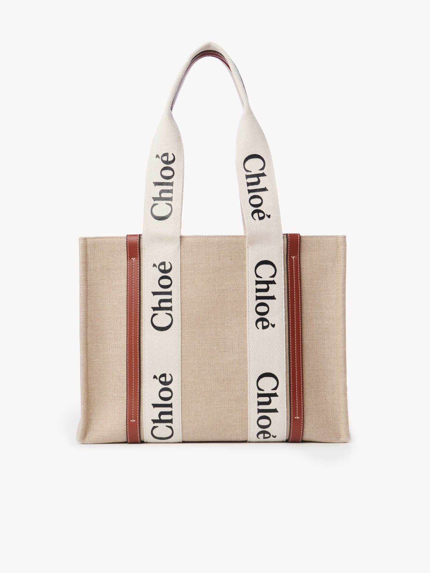 Woody tote bag in linen - 7