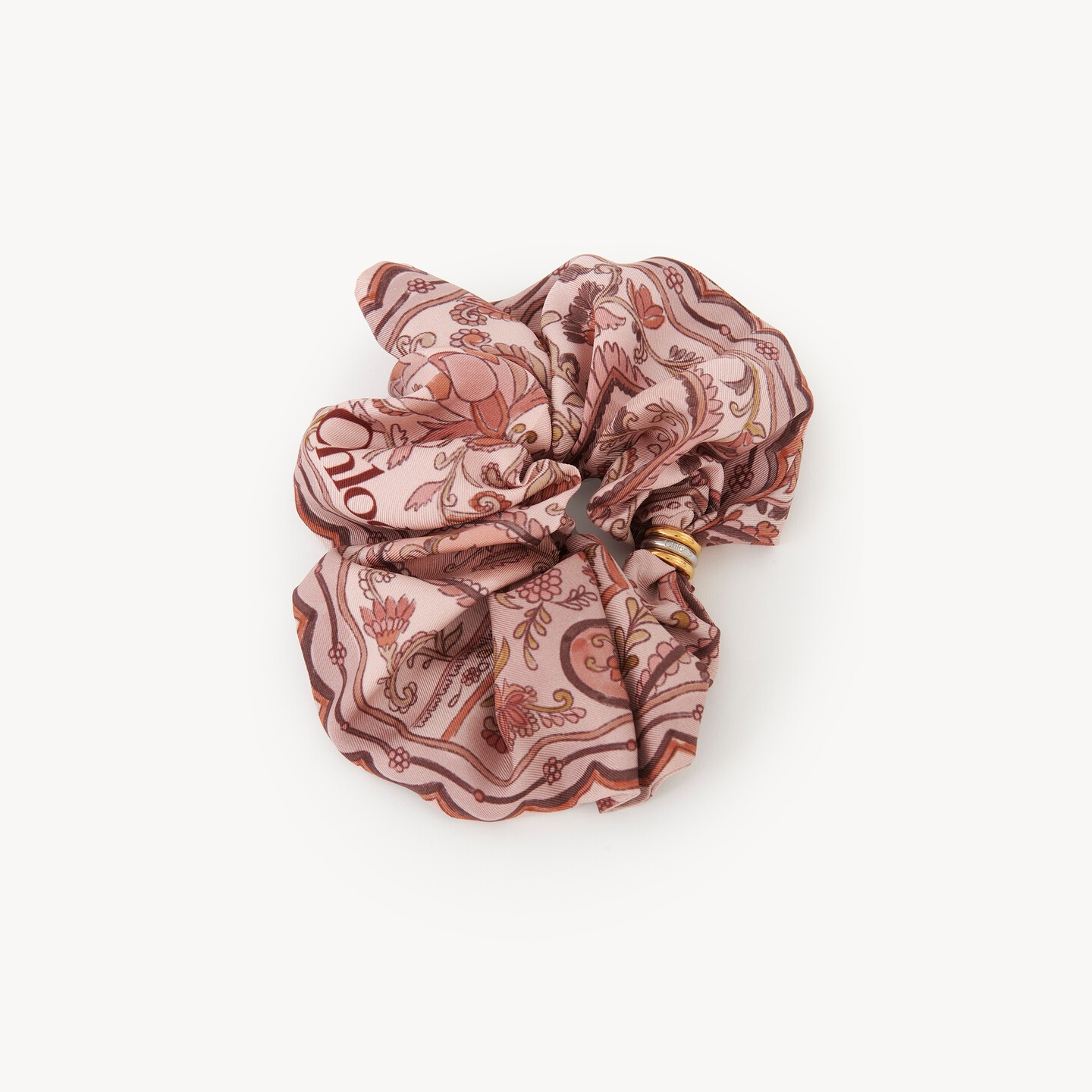 The Chloé Paisley hair scrunchie in silk twill - 5