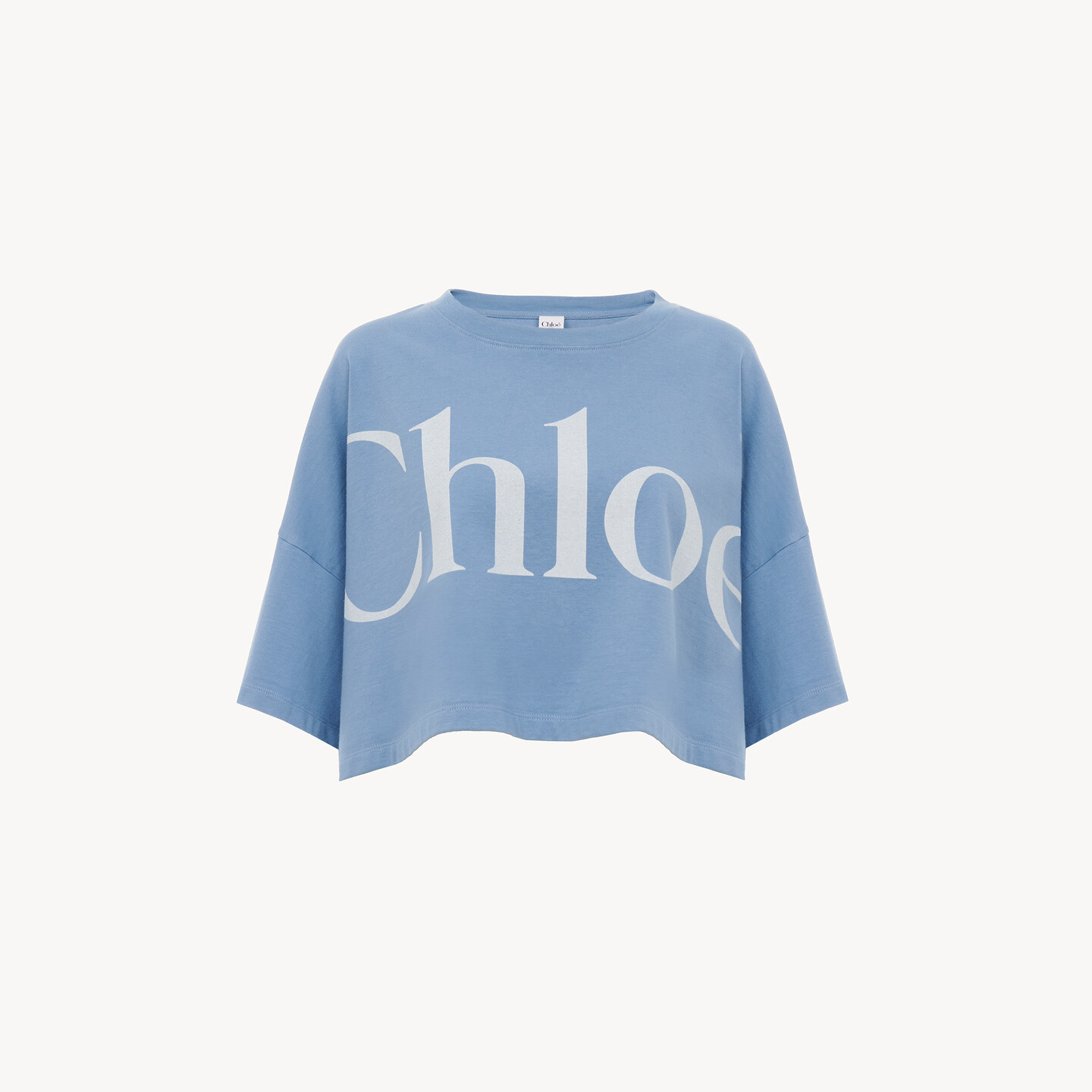 Cropped boxy logo T-shirt in cotton jersey - 7