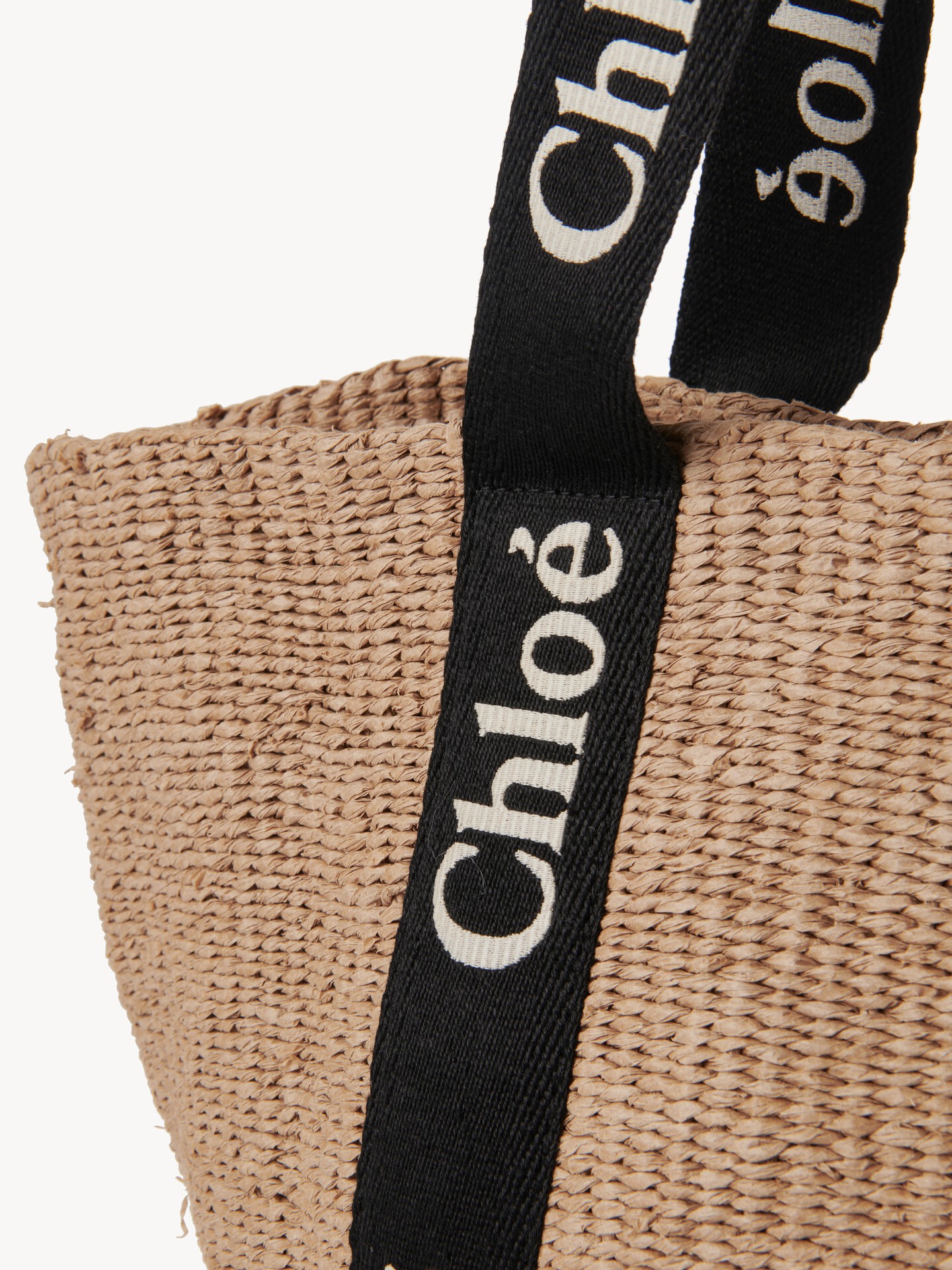 Large Woody tote bag in natural fibres - 6