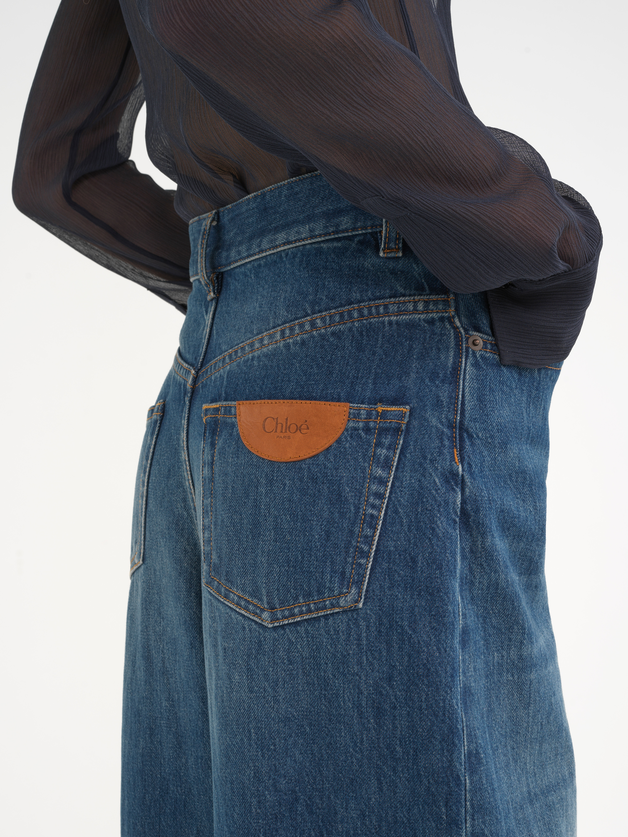 Wide-leg jeans in denim - 6