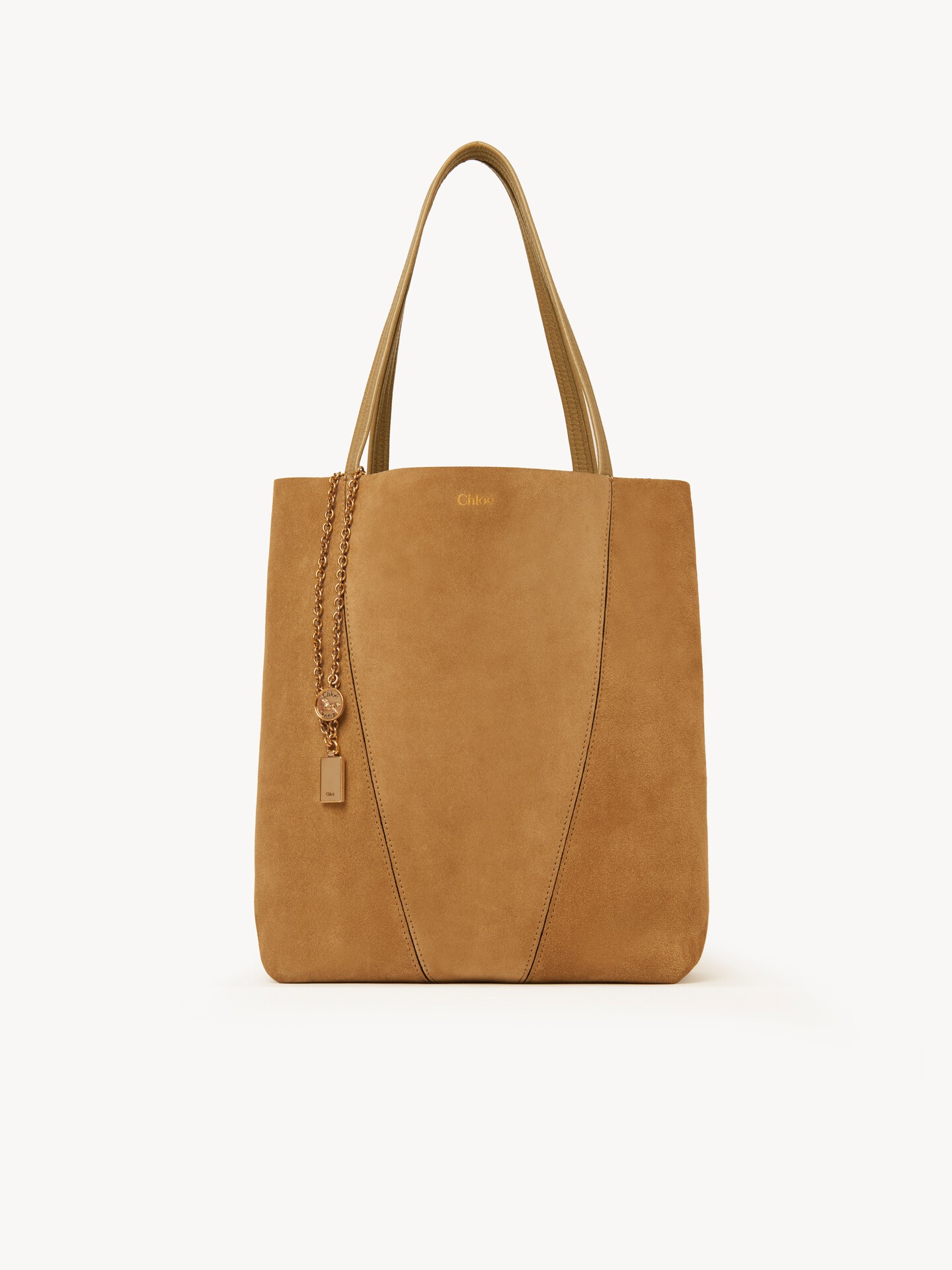 Chlo&eacute; Spin tote bag in suede leather - 1