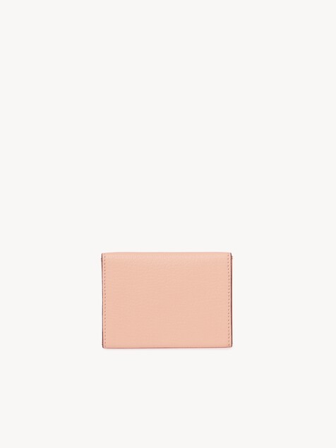Envelope card holder in grained leather