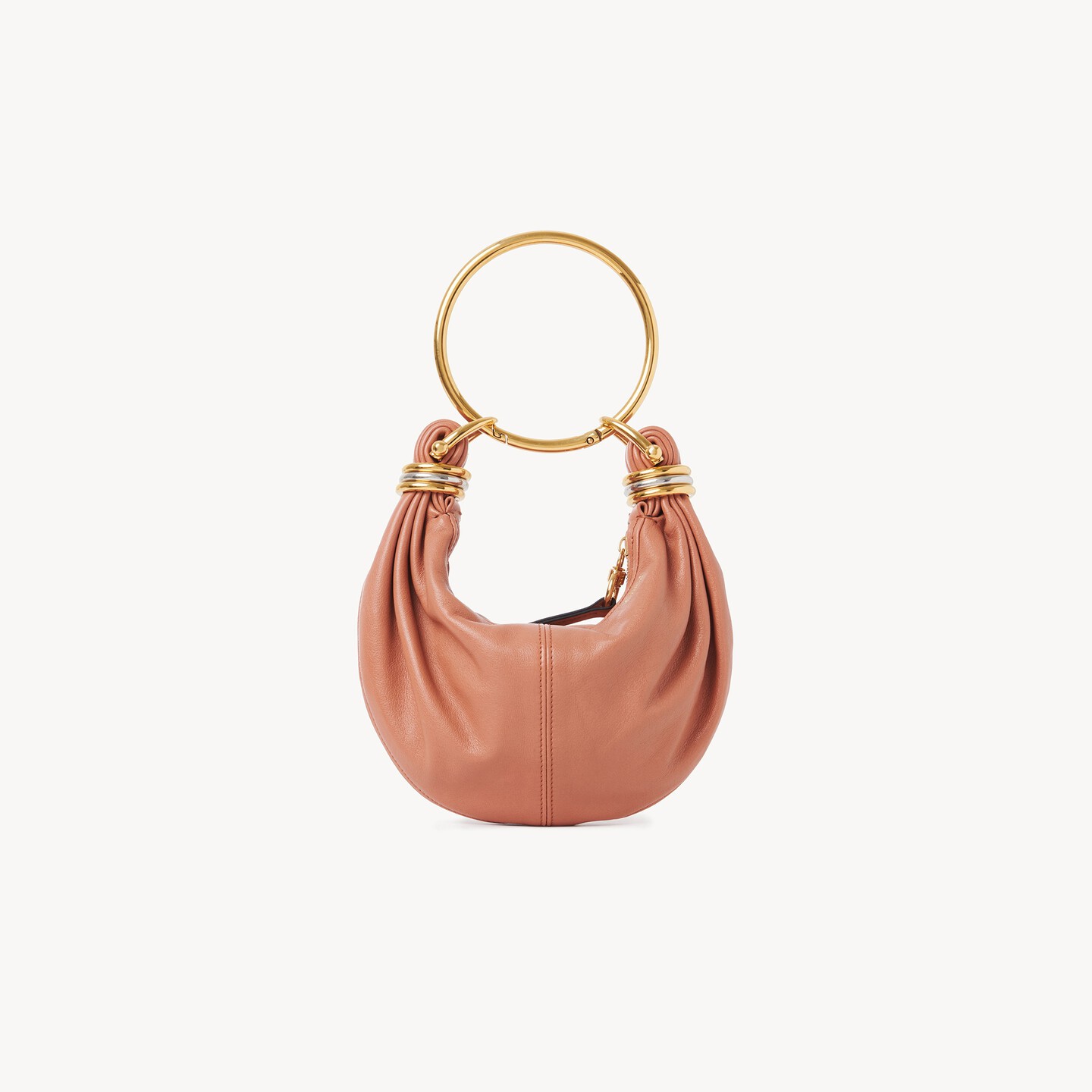 Mini Bracelet Hobo bag in grained leather - 9
