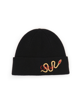 The Chloé Lace Knit beanie in wool & lace jacquard - NaN